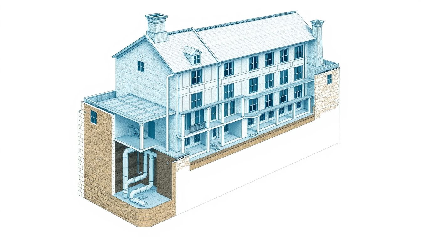 Victorian pipe infrastructure cross-section diagram