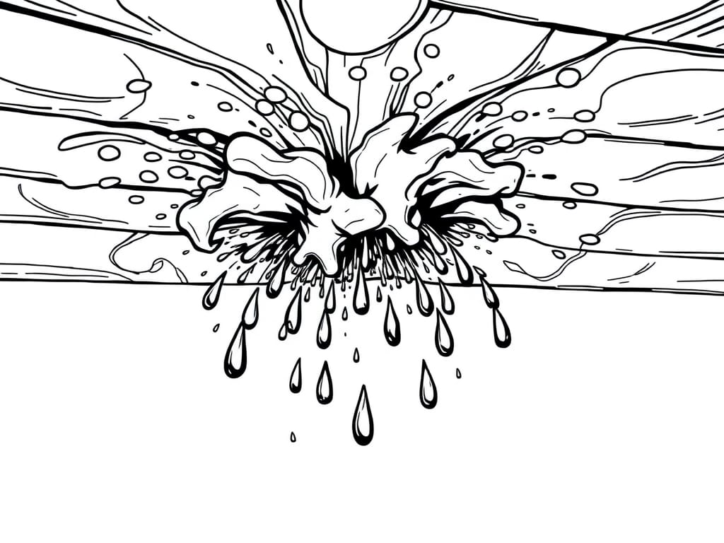 Water coming through ceiling