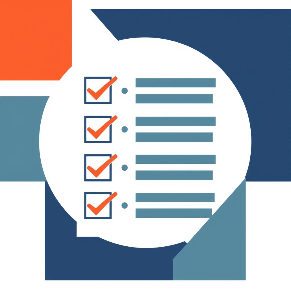 Geometric checklist illustration